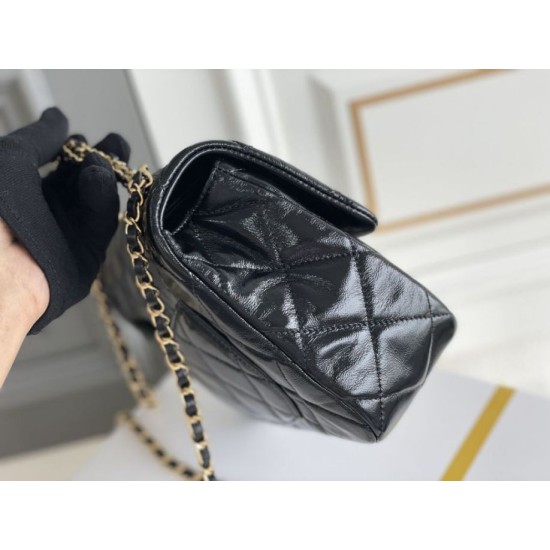 Fake Chanel Mini flap bag with top handle Bag AS5043/AS5032 Black Replica
