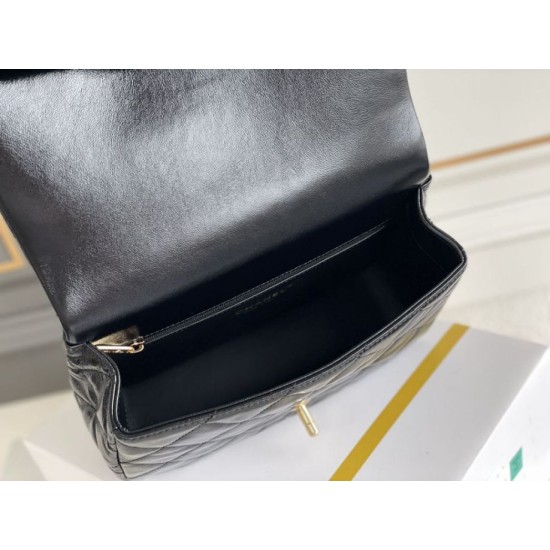 Fake Chanel Mini flap bag with top handle Bag AS5043/AS5032 Black Replica