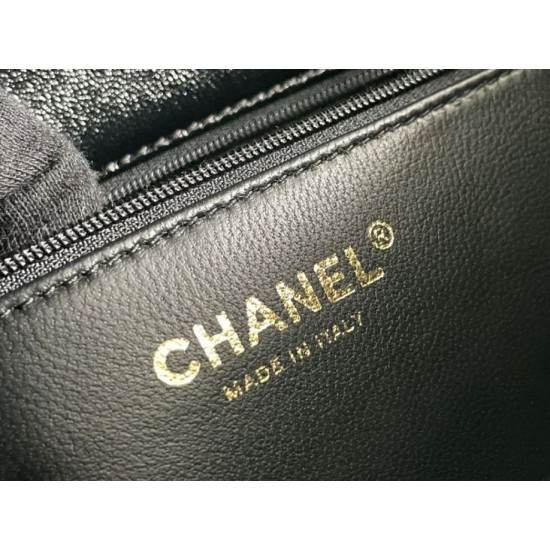 Fake Chanel Mini flap bag with top handle Bag AS5043/AS5032 Black Replica