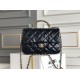 Fake Chanel Mini flap bag with top handle Bag AS5043/AS5032 Black Replica