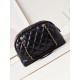 Replica Chanel 24A Maxi Bowling Bag Washed Denim AS4812 Black
