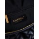 Replica Chanel 24A Maxi Bowling Bag Washed Denim AS4812 Black