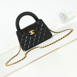 Replica Chanel 23K Kelly Mini shopping bag AS4416 Black