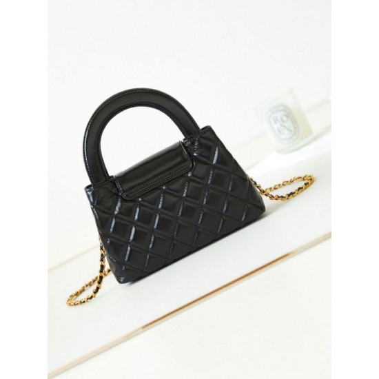 Replica Chanel 23K Kelly Mini shopping bag AS4416 Black