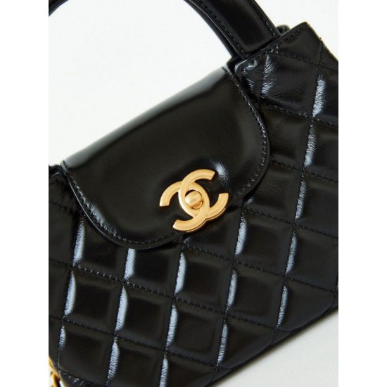Replica Chanel 23K Kelly Mini shopping bag AS4416 Black