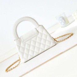 Replica Chanel 23K Kelly Mini shopping bag AS4416 White