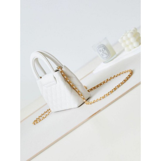 Replica Chanel 23K Kelly Mini shopping bag AS4416 White