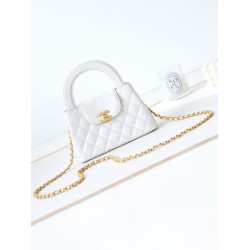 Replica Chanel 23K Kelly Mini shopping bag AS4416 White