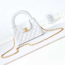 Replica Chanel 23K Kelly Mini shopping bag AS4416 White