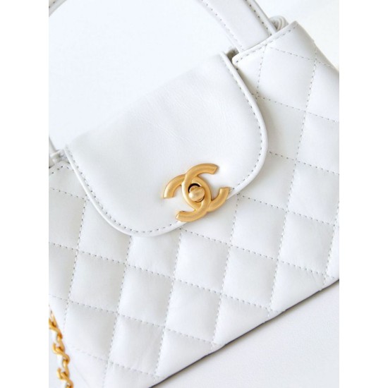 Replica Chanel 23K Kelly Mini shopping bag AS4416 White