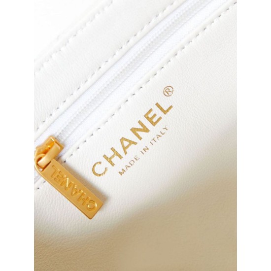 Replica Chanel 23K Kelly Mini shopping bag AS4416 White