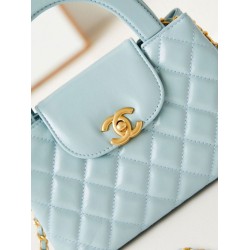 Replica Chanel 23K Kelly Mini shopping bag AS4416 Light Blue