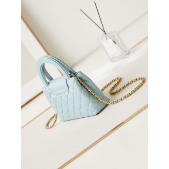 Replica Chanel 23K Kelly Mini shopping bag AS4416 Light Blue