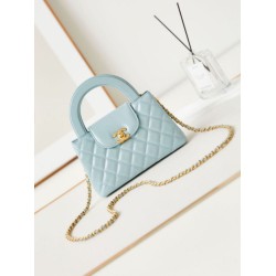 Replica Chanel 23K Kelly Mini shopping bag AS4416 Light Blue