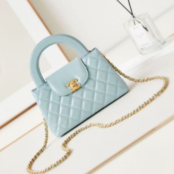 Replica Chanel 23K Kelly Mini shopping bag AS4416 Light Blue