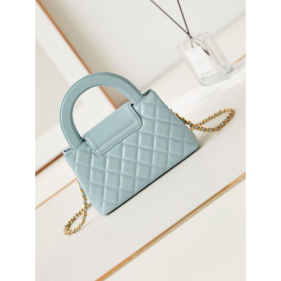 Replica Chanel 23K Kelly Mini shopping bag AS4416 Light Blue