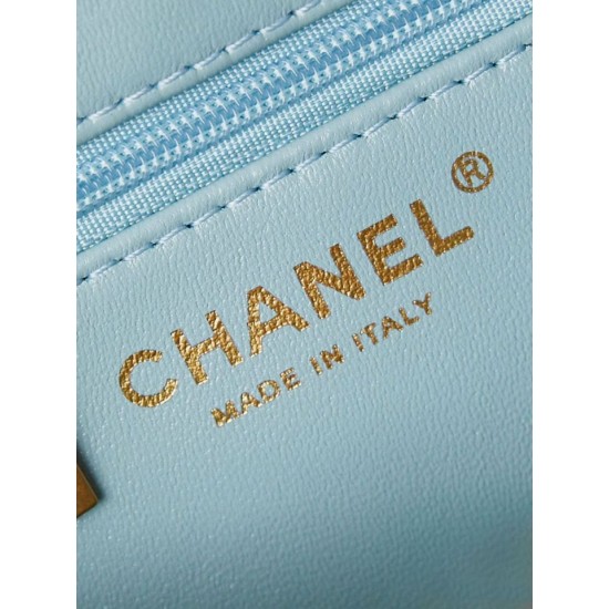 Replica Chanel 23K Kelly Mini shopping bag AS4416 Light Blue
