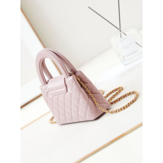 Fake Chanel 23K Kelly Mini shopping bag AS4416 Pink Replica