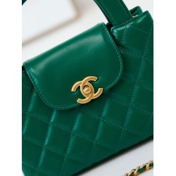 Fake Chanel 23K Kelly Mini shopping bag AS4416 Green Replica