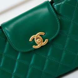 Fake Chanel 23K Kelly Mini shopping bag AS4416 Green Replica