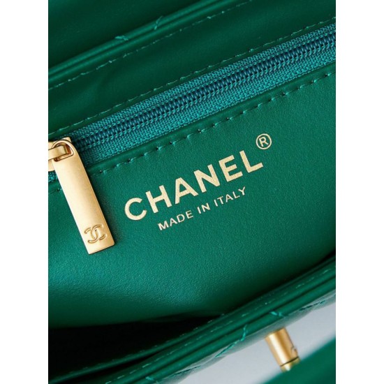 Fake Chanel 23K Kelly Mini shopping bag AS4416 Green Replica