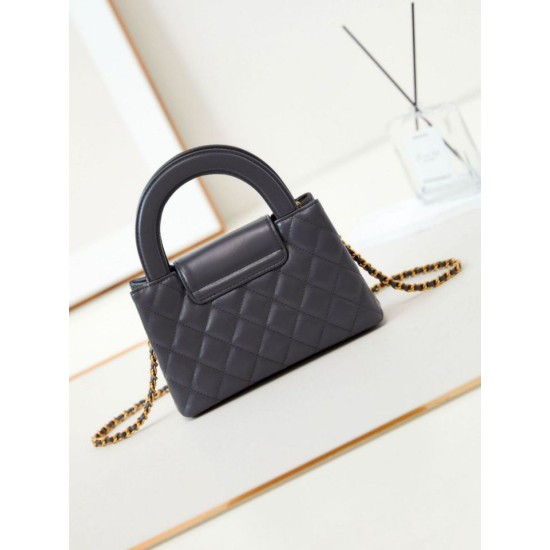 Replica Chanel 23K Kelly Mini shopping bag AS4416 Dark Gray