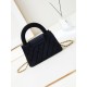 Replica Chanel 23K Kelly Mini shopping bag AS4416 Wool Black
