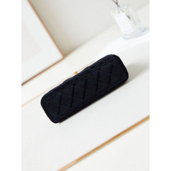 Replica Chanel 23K Kelly Mini shopping bag AS4416 Wool Black