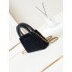 Replica Chanel 23K Kelly Mini shopping bag AS4416 Wool Black