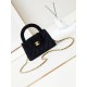 Replica Chanel 23K Kelly Mini shopping bag AS4416 Wool Black