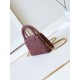 Replica Chanel 23K Kelly Mini shopping bag AS4416 Wool Burgundy