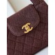 Replica Chanel 23K Kelly Mini shopping bag AS4416 Wool Burgundy