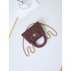 Replica Chanel 23K Kelly Mini shopping bag AS4416 Wool Burgundy