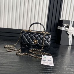 Replica Chanel Woc 24B Trendy CC Flap Bag AP4184 Black