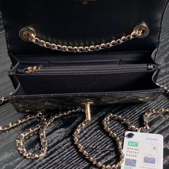 Replica Chanel Woc 24B Trendy CC Flap Bag AP4184 Black