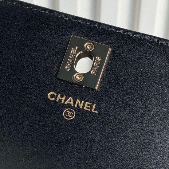 Replica Chanel Woc 24B Trendy CC Flap Bag AP4184 Black