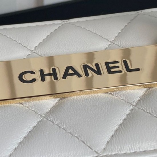 Fake Chanel Mini Vanity Case With Chain AP1472 White Replica