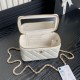 Fake Chanel Mini Vanity Case With Chain AP1472 White Replica