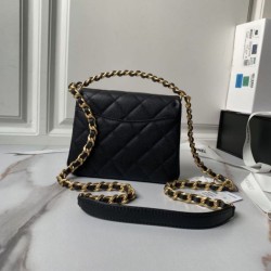 Fake Chanel 24s Handbag As4472 Grain Black Replica