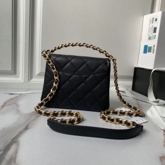 Fake Chanel 24s Handbag As4472 Grain Black Replica