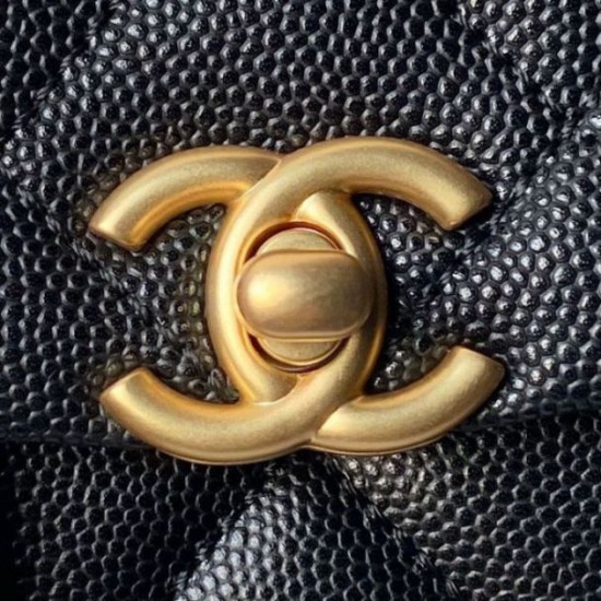 Fake Chanel 24s Handbag As4472 Grain Black Replica