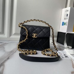 Fake Chanel 24s Handbag As4472 Grain Black Replica