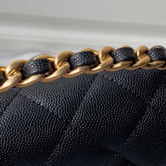 Fake Chanel 24s Handbag As4472 Grain Black Replica
