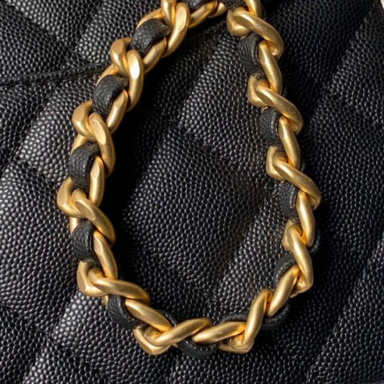 Fake Chanel 24s Handbag As4472 Grain Black Replica