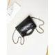 Fake Chanel 31 Mini Shopping Bag Chain Clutch Shiny AS3656 Black Replica