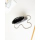 Fake Chanel 31 Mini Shopping Bag Chain Clutch Shiny AS3656 Black Replica