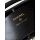 Fake Chanel 31 Mini Shopping Bag Chain Clutch Shiny AS3656 Black Replica