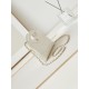 Replica Chanel 31 Mini Shopping Bag Chain Clutch Shiny AS3656 White