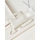 Replica Chanel 31 Mini Shopping Bag Chain Clutch Shiny AS3656 White