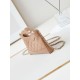 Fake Chanel 31 Mini Shopping Bag Chain Clutch Shiny AS3656 Beige Replica